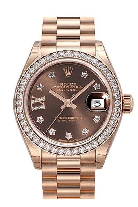 rose gold womens rolex watches|Rolex 28mm ladies Datejust watch.